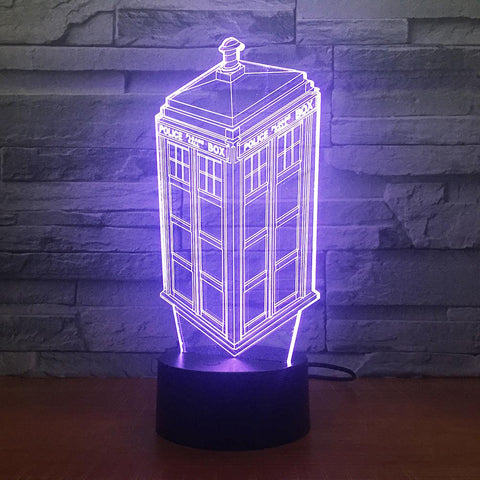 Image of Building Telephone Booth 3D Illusion Lamp Night Light 3DL1595