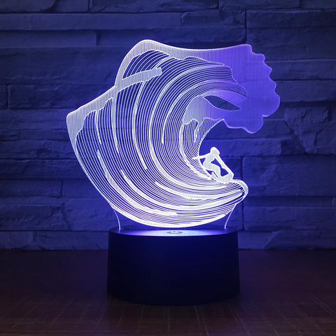 Image of Other Sea Wave Vivid 3D Illusion Lamp Night Light 3DL1606