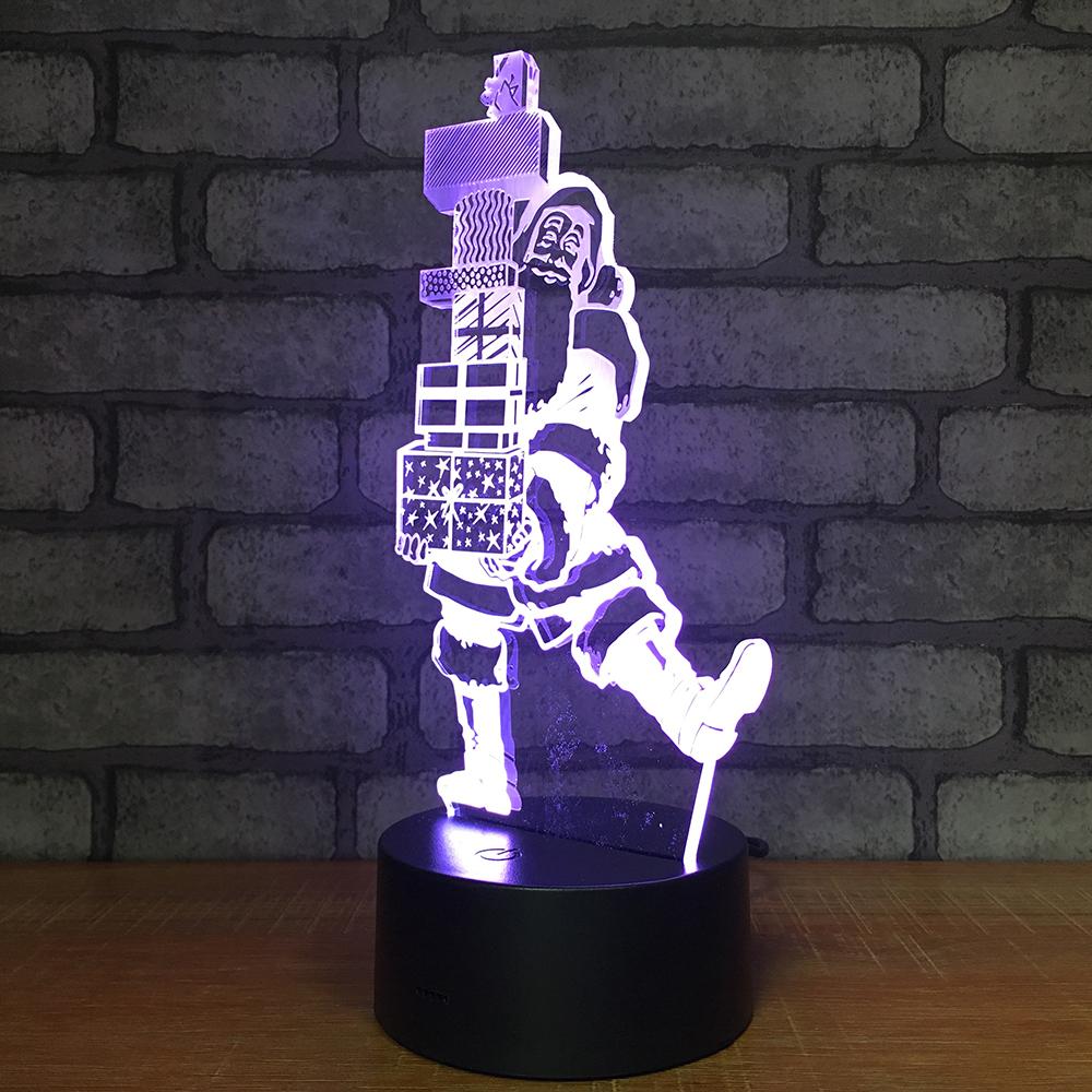 Festival Santa Claus Gift 3D Illusion Lamp Night Light 3DL1611