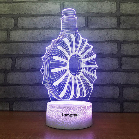 Image of Crack Lighting Base Art XO Wine Bottle 3D Illusion Lamp Night Light 3DL1631