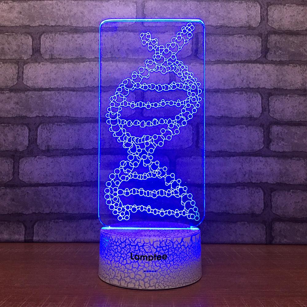 Crack Lighting Base Art DNA Stereo 3D Illusion Lamp Night Light 3DL1638