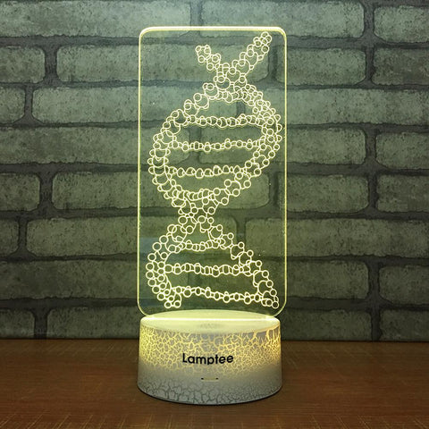 Image of Crack Lighting Base Art DNA Stereo 3D Illusion Lamp Night Light 3DL1638
