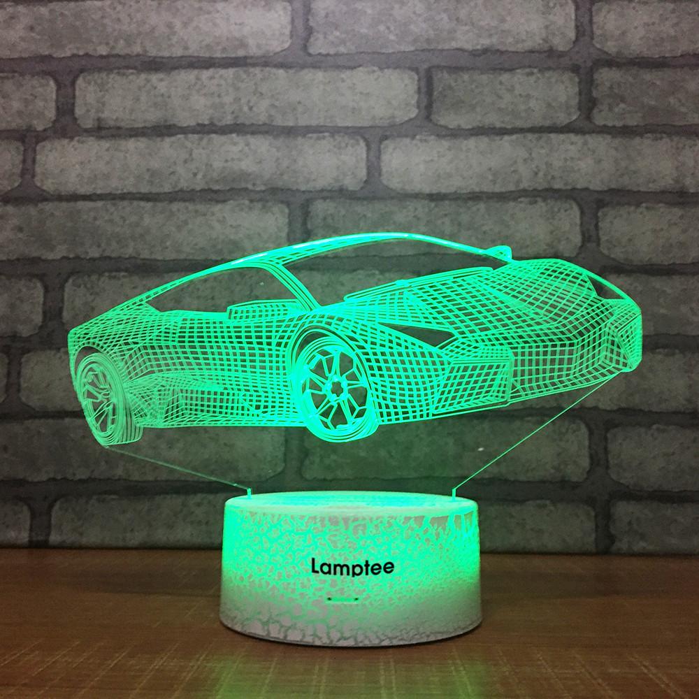 Crack Lighting Base Traffic Super Cool Car 3D Illusion Lamp Night Light 3DL1639
