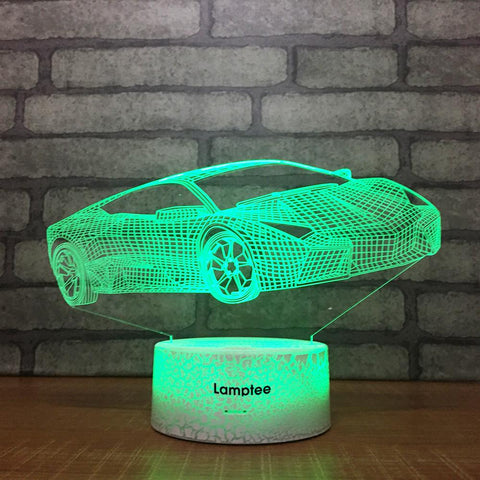 Image of Crack Lighting Base Traffic Super Cool Car 3D Illusion Lamp Night Light 3DL1639