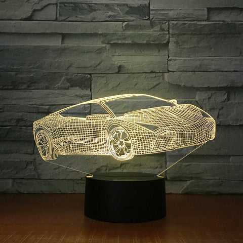 Image of Traffic Super Cool Car 3D Illusion Lamp Night Light 3DL1639