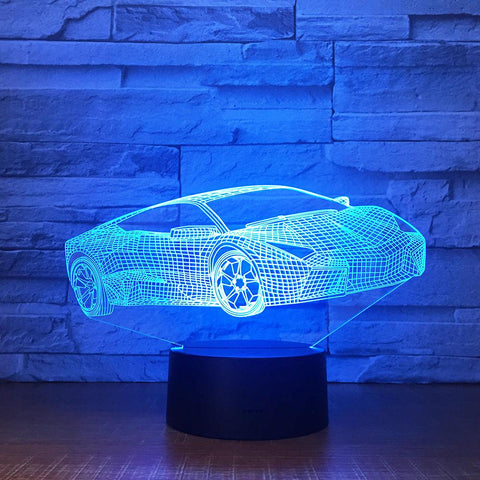 Image of Traffic Super Cool Car 3D Illusion Lamp Night Light 3DL1639