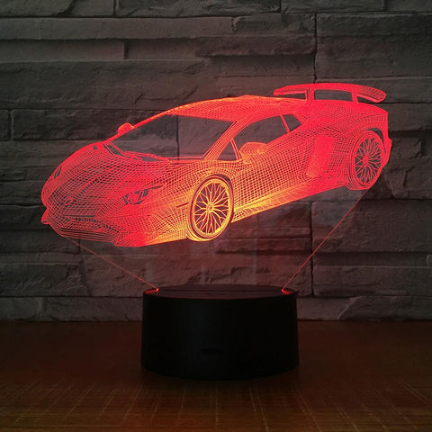 Image of Traffic Porsche Car 3D Illusion Lamp Night Light 3DL1642