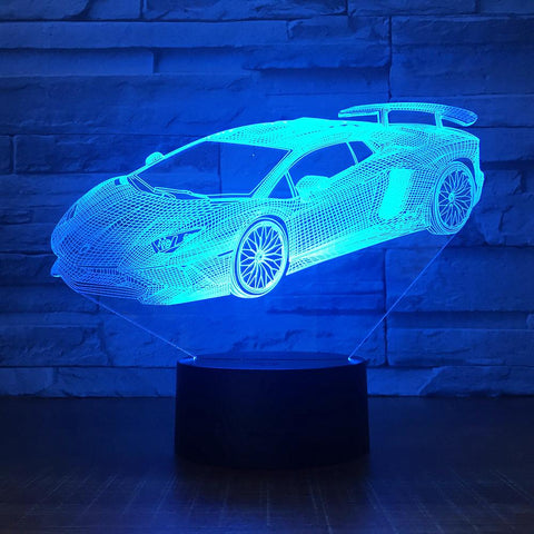 Image of Traffic Porsche Car 3D Illusion Lamp Night Light 3DL1642