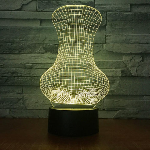 Image of Art Human Nose Creative 3D Illusion Lamp Night Light 3DL1646