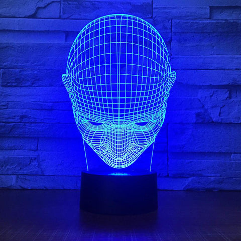Image of Art Human Head Look Down Image 3D Illusion Lamp Night Light 3DL1656