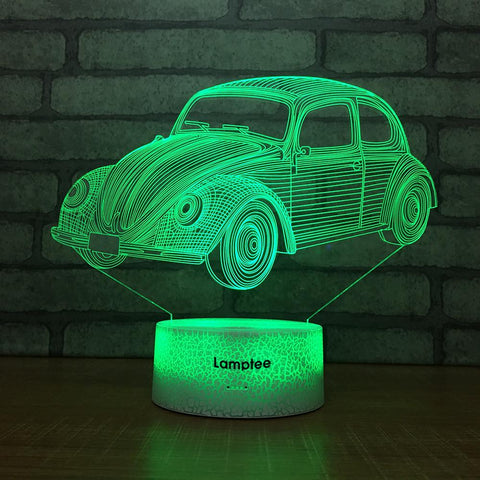 Image of Crack Lighting Base Traffic Vintage Car 3D Illusion Lamp Night Light 3DL1667