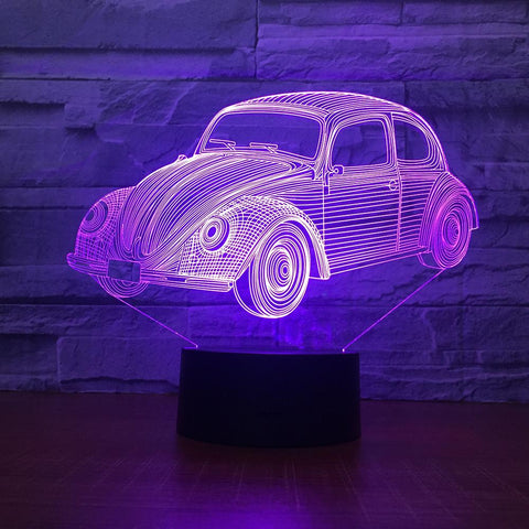 Image of Traffic Vintage Car 3D Illusion Lamp Night Light 3DL1667