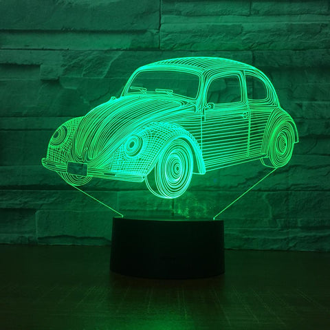 Image of Traffic Vintage Car 3D Illusion Lamp Night Light 3DL1667