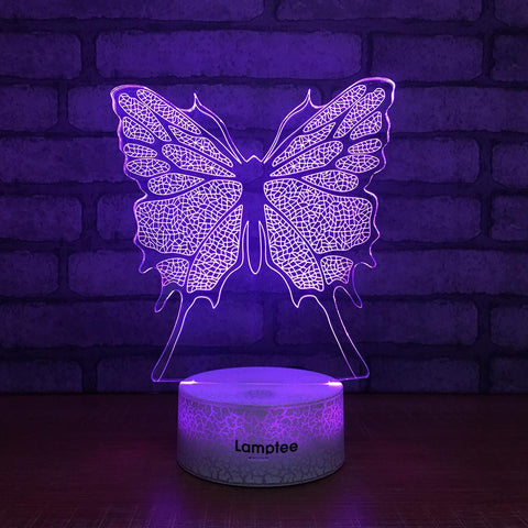 Image of Crack Lighting Base Animal Butterfly 3D Illusion Lamp Night Light 3DL167