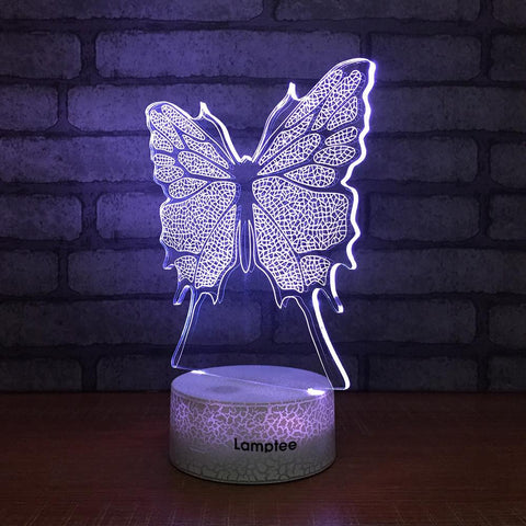 Image of Crack Lighting Base Animal Butterfly 3D Illusion Lamp Night Light 3DL167