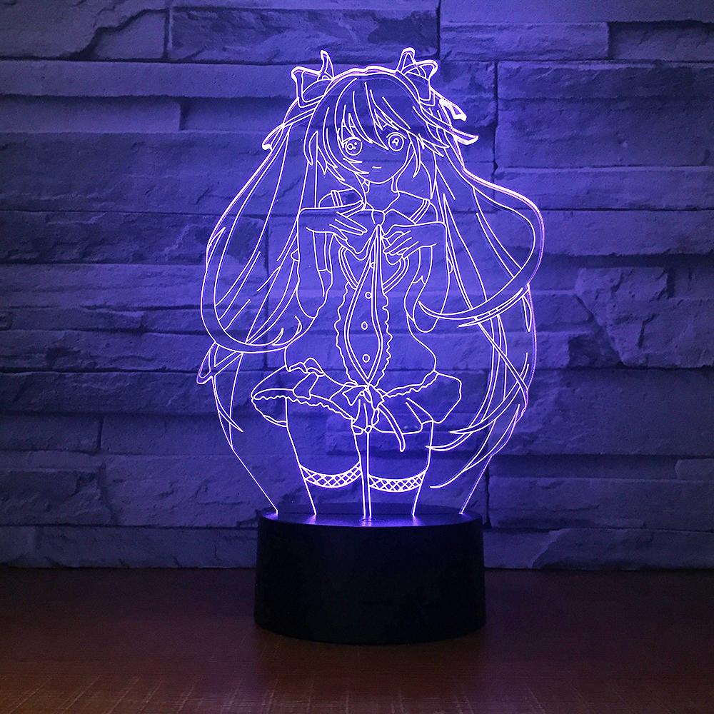 Anime Nijigen Anime Girl 3D Illusion Lamp Night Light 3DL1671