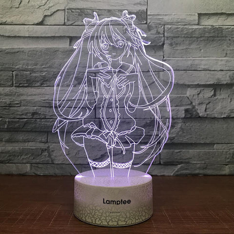 Image of Crack Lighting Base Anime Nijigen Anime Girl 3D Illusion Lamp Night Light 3DL1671