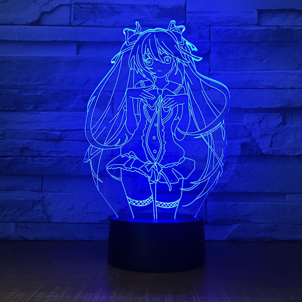 Anime Nijigen Anime Girl 3D Illusion Lamp Night Light 3DL1671