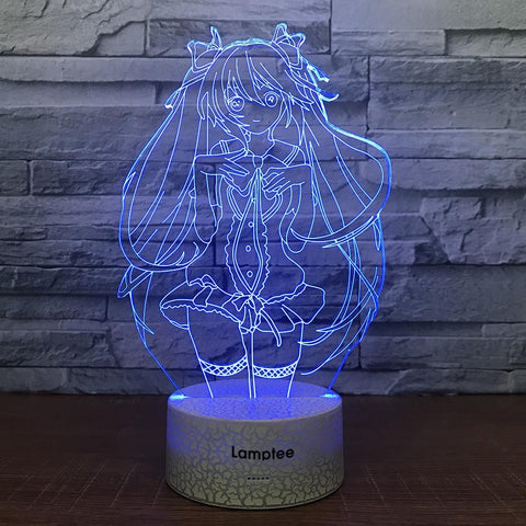 Image of Crack Lighting Base Anime Nijigen Anime Girl 3D Illusion Lamp Night Light 3DL1671