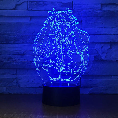 Image of Anime Nijigen Anime Girl 3D Illusion Lamp Night Light 3DL1671