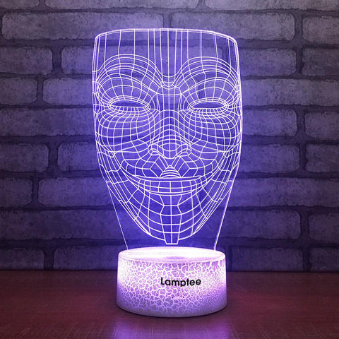 Image of Crack Lighting Base Other Mask Decor 3D Illusion Lamp Night Light3DL1685