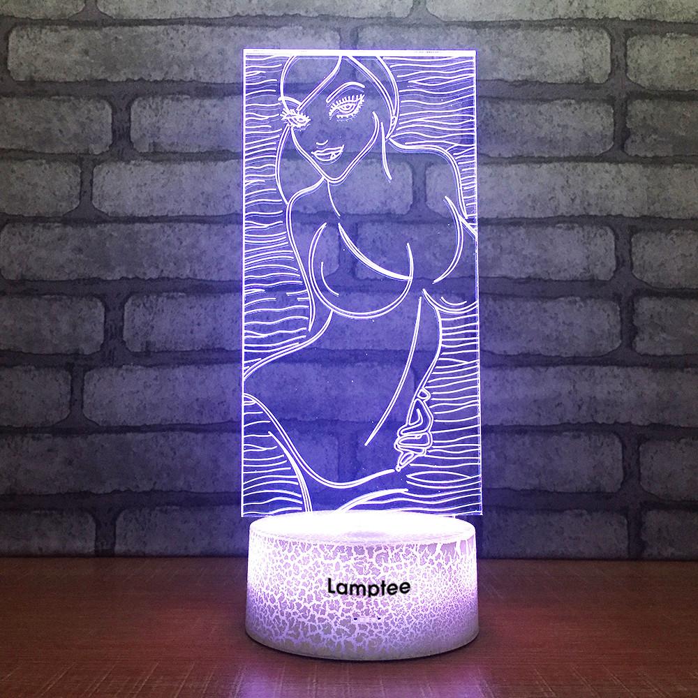 Crack Lighting Base Other Bikini Beauty 3D Illusion Lamp Night Light 3DL1687