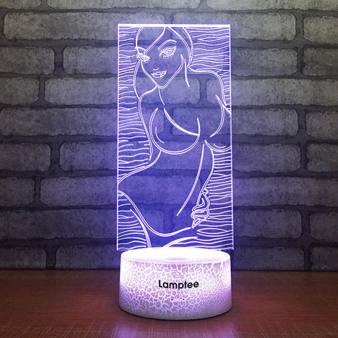 Image of Crack Lighting Base Other Bikini Beauty 3D Illusion Lamp Night Light 3DL1687