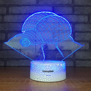 Crack Lighting Base Animal Beetle 3D Illusion Lamp Night Light 3DL1691