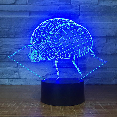 Image of Animal Beetle 3D Illusion Lamp Night Light 3DL1691