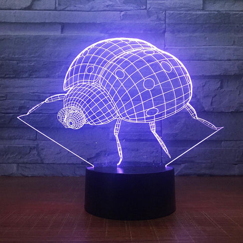 Image of Animal Beetle 3D Illusion Lamp Night Light 3DL1691