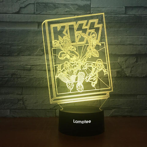 Image of Art Band Kiss 3D Illusion Lamp Night Light 3DL1703