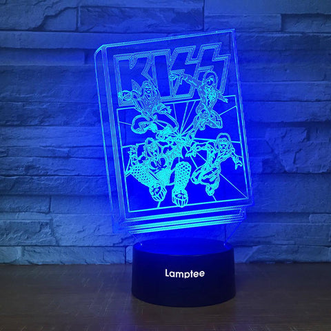 Image of Art Band Kiss 3D Illusion Lamp Night Light 3DL1703