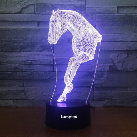 Image of Art Horse Statue 3D Illusion Lamp Night Light 3DL1705