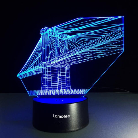 Image of Building Bridge Model 3D Illusion Lamp Night Light 3DL171