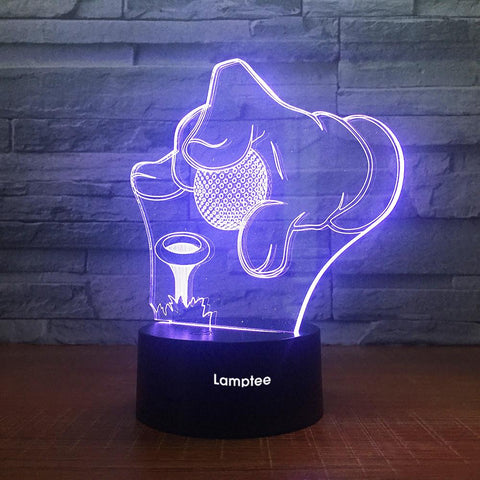Image of Other Hand With Golf Ball 3D Illusion Lamp Night Light 3DL1719