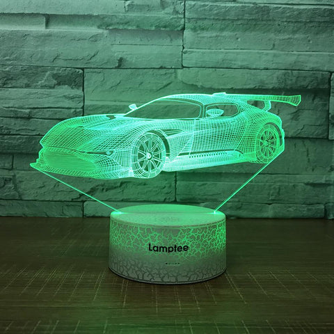 Image of Crack Lighting Base Traffic The Four-wheel Drive Car 3D Illusion Lamp Night Light 3DL1726