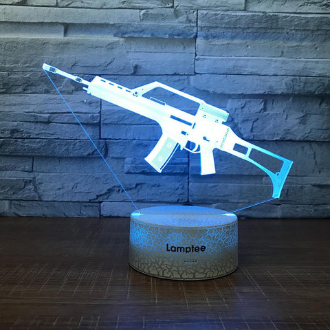Image of Crack Lighting Base Sport Rifle Gun 3D Illusion Lamp Night Light 3DL1729