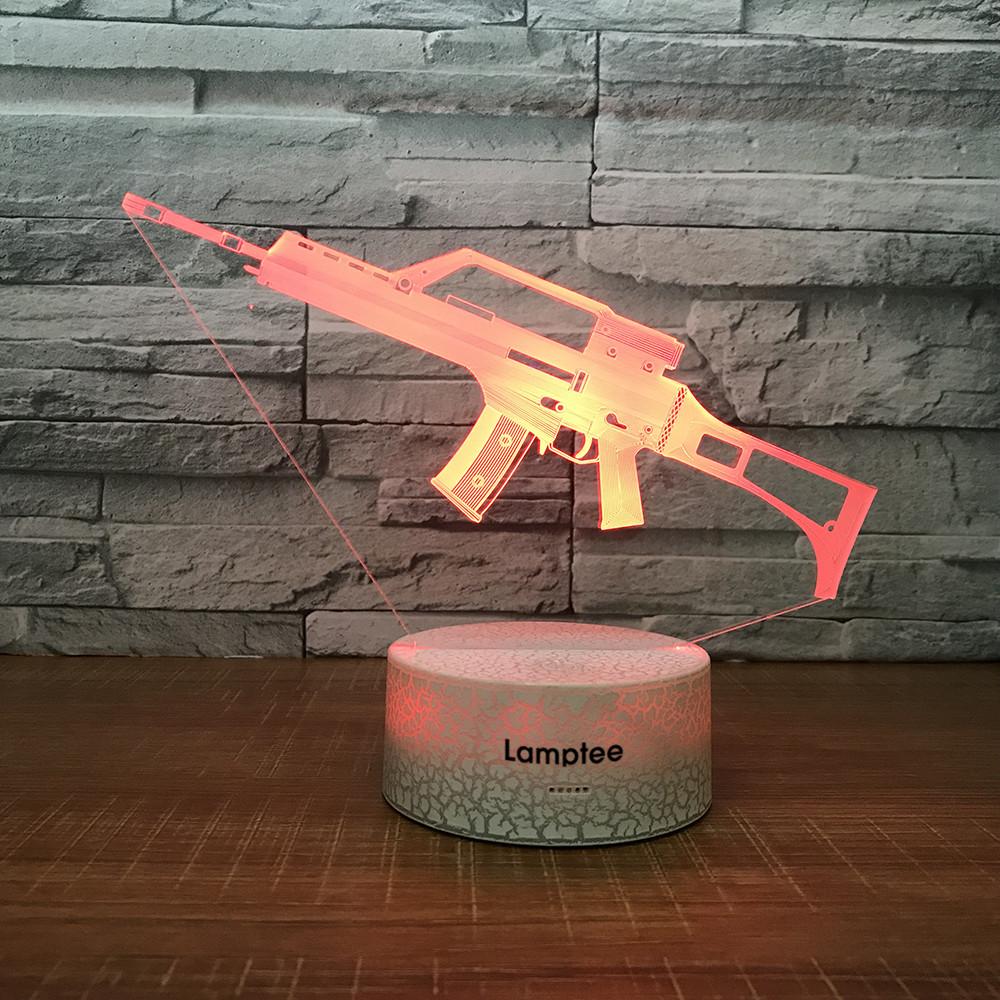 Crack Lighting Base Sport Rifle Gun 3D Illusion Lamp Night Light 3DL1729