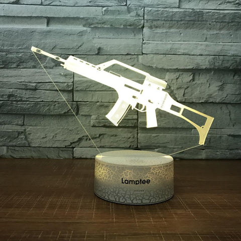 Image of Crack Lighting Base Sport Rifle Gun 3D Illusion Lamp Night Light 3DL1729