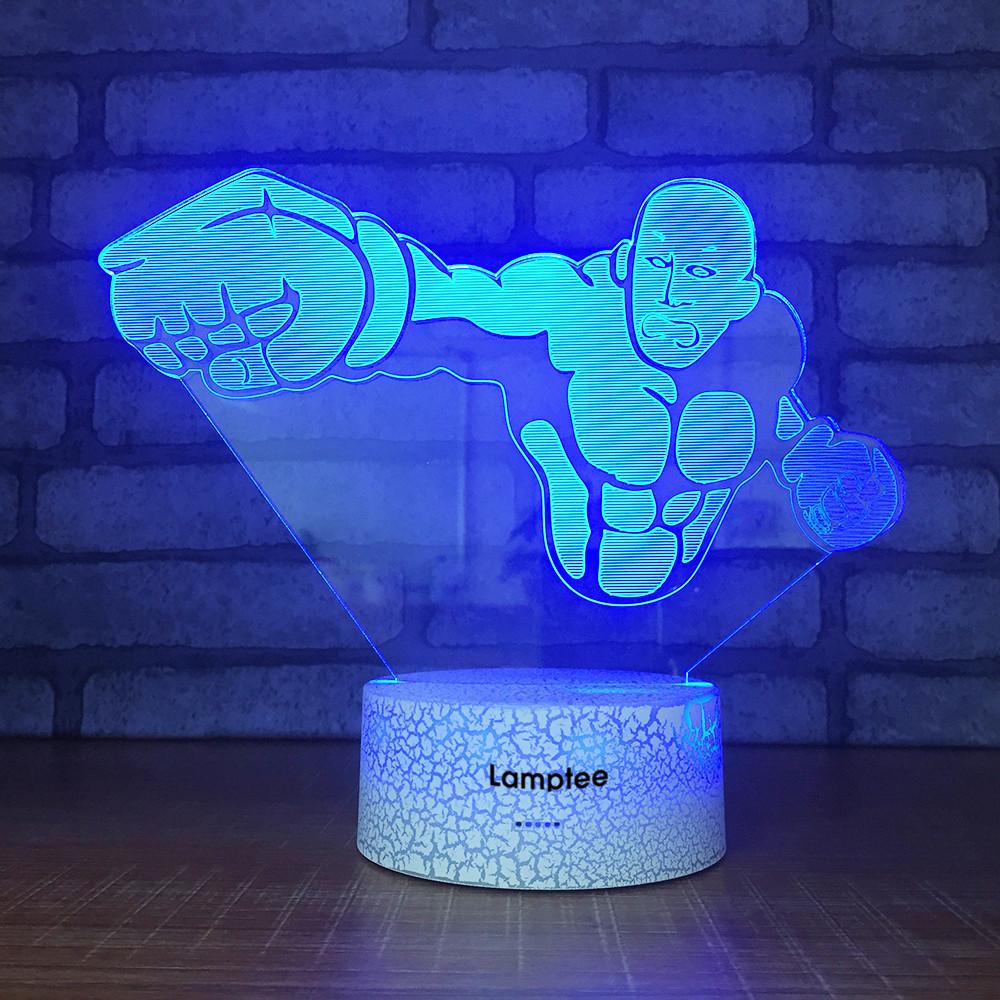 Crack Lighting Base Anime One Punch Man 3D Illusion Lamp Night Light 3DL1732