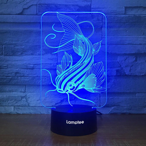 Image of Animal Fish Decro 3D Illusion Lamp Night Light 3DL1733