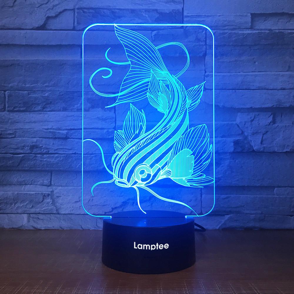 Animal Fish Decro 3D Illusion Lamp Night Light 3DL1733