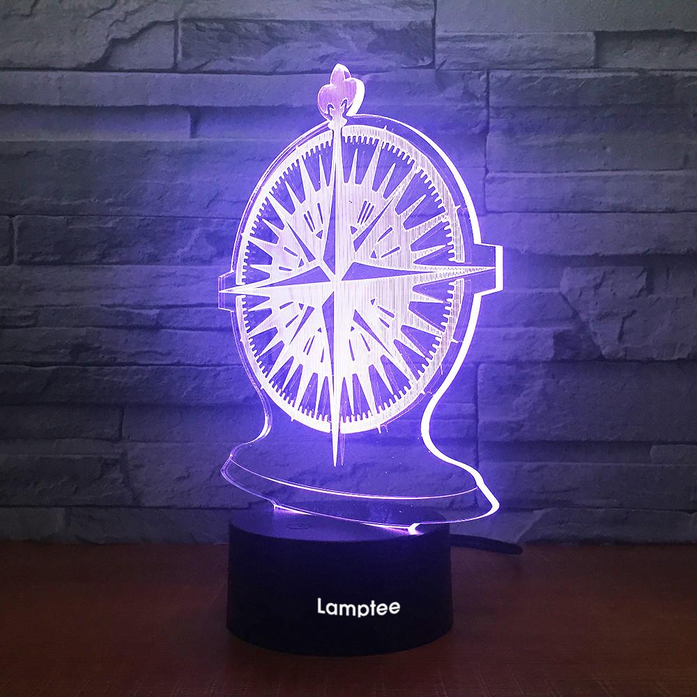 Art Compass Stereo 3D Illusion Lamp Night Light 3DL1735