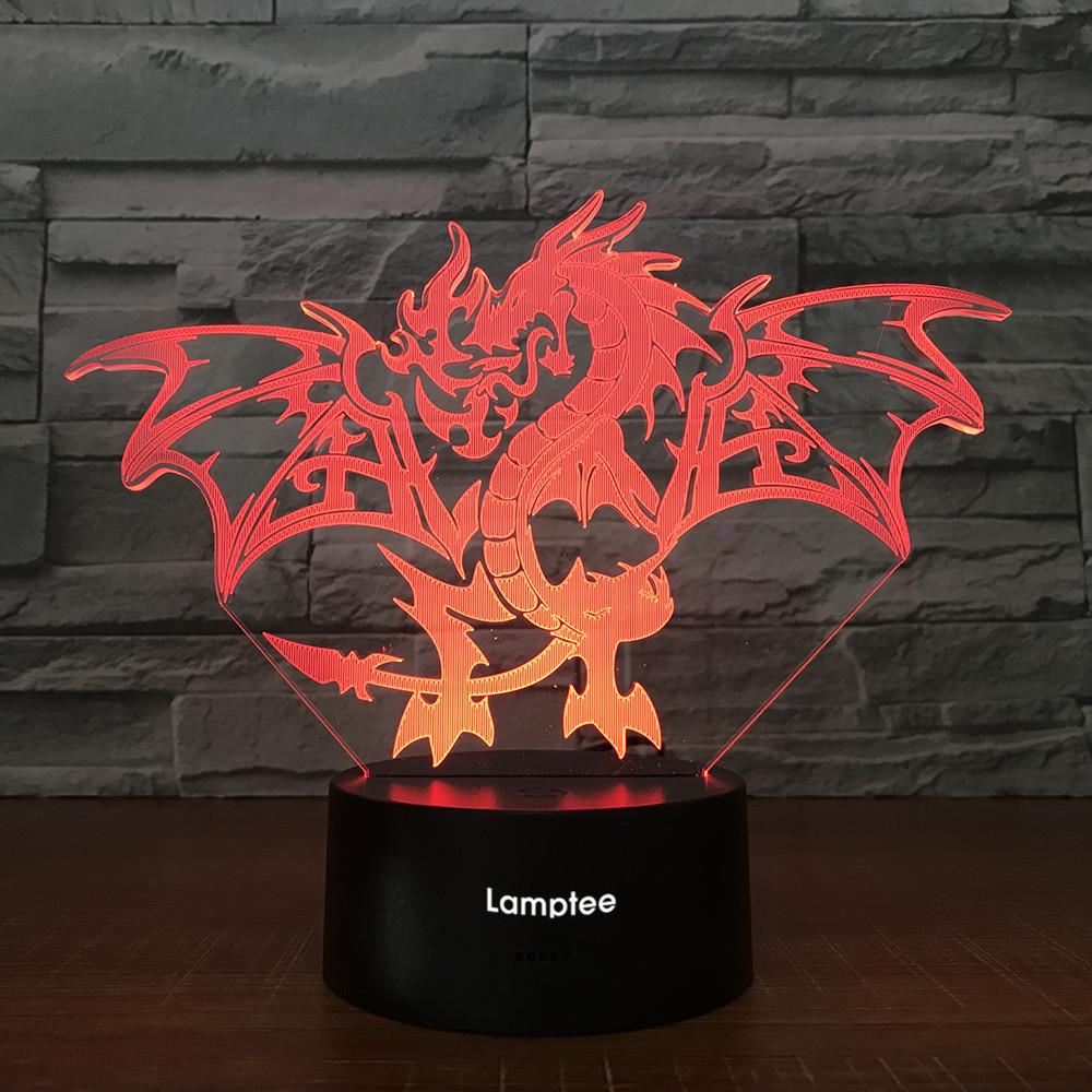 Animal Flying Dragon 3D Illusion Lamp Night Light 3DL1738