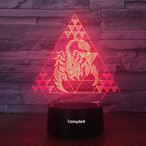 Image of Animal Scorpion 3D Illusion Lamp Night Light 3DL1743