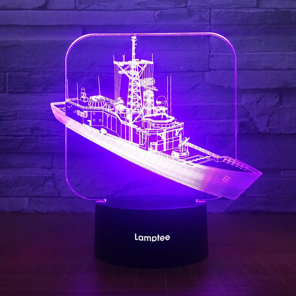 Traffic Grant Boat 3D Illusion Lamp Night Light 3DL1751