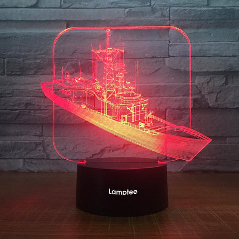 Image of Traffic Grant Boat 3D Illusion Lamp Night Light 3DL1751