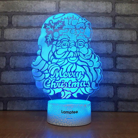 Image of Crack Lighting Base Festival Santa Claus 3D Illusion Lamp Night Light 3DL1759