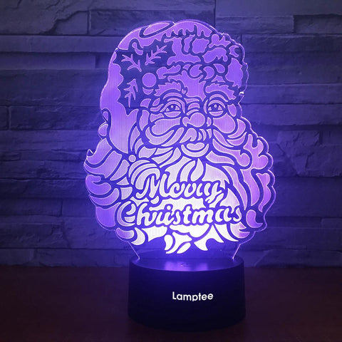 Image of Festival Santa Claus 3D Illusion Lamp Night Light 3DL1759