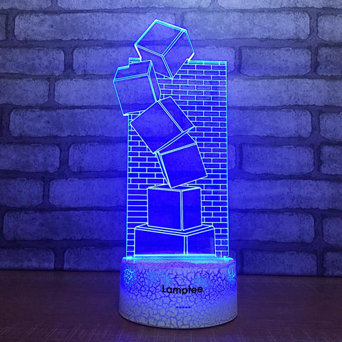 Image of Crack Lighting Base Art Blocks Figure 3D Illusion Lamp Night Light 3DL1760
